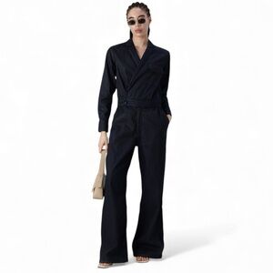 G-STAR Tailored Wrap Coated Denim Jumpsuit -Worn In Adrift Cobler Small NWT